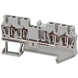 Morsetto molla, 4pt, 2,5 mm² grigio