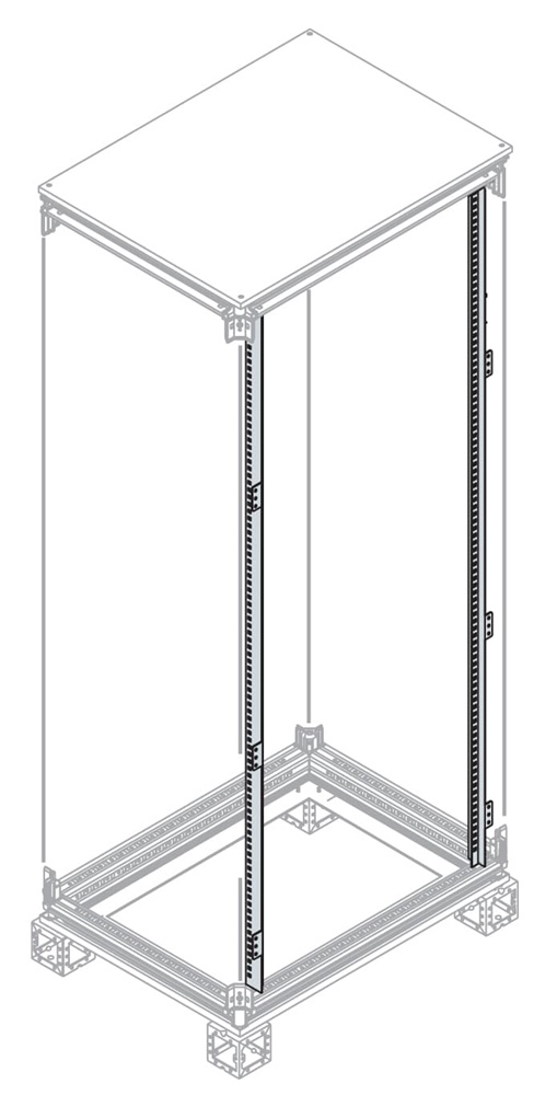 Montanti per pannelli DIN altezza 1400 mm coppia supporti struttura quadro elettrico
