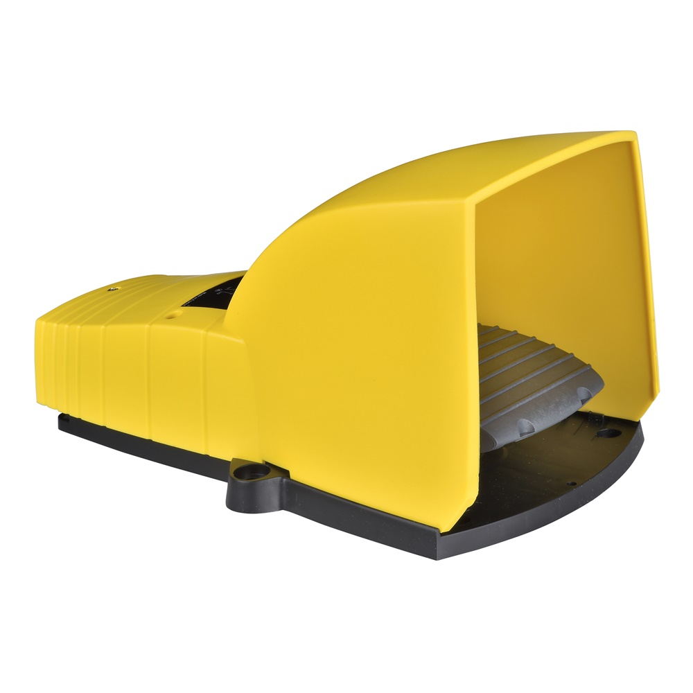 Interruttore a pedale singolo IP55 c/coperchio plastica GIALLO-2 NC + NO