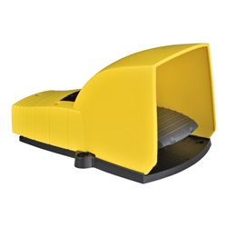 Interruttore a pedale singolo IP55 c/coperchio plastica GIALLO-2 NC + NO