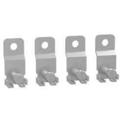 Staffa fissaggio a muro in acciaio zincato set 4 pezzi per cassette PLS montaggio superiore inferiore