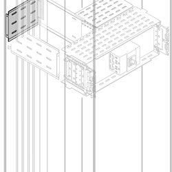 Segregatore verticale posteriore 350x800 mm per organizzazione componenti elettrici quadro elettrico