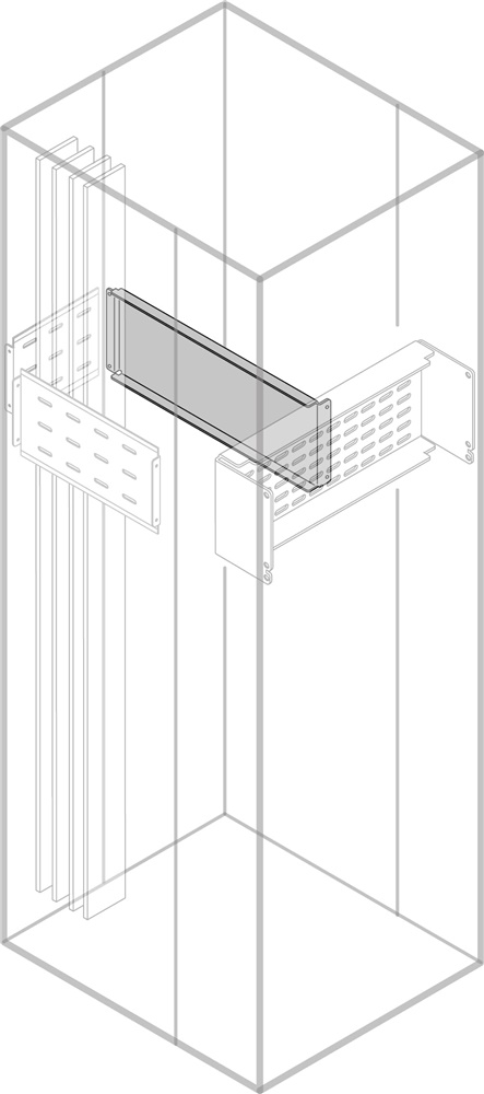Segregatore verticale posteriore altezza 300mm profondità 900mm per ufficio