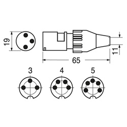 Spina volante micrometrica nichel 5 poli connessioni elettriche affidabili e resistenti