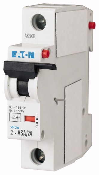 Sganciatore lancio corrente adesivo 12-110V AC 12-60V DC montaggio guida DIN 17,5mm