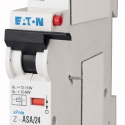 Sganciatore lancio corrente adesivo 12-110V AC 12-60V DC montaggio guida DIN 17,5mm