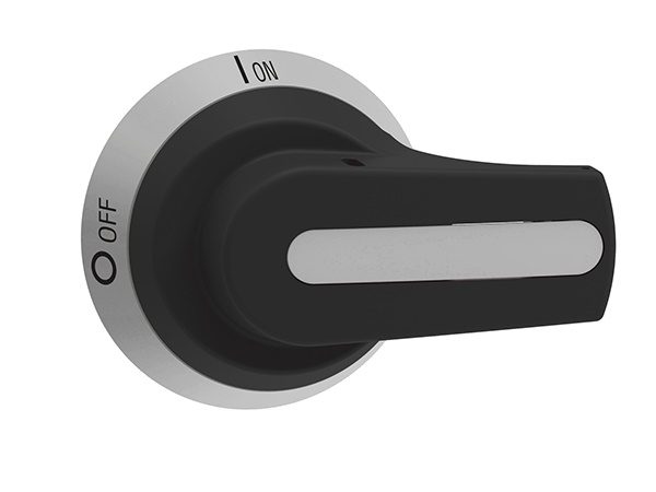 Maniglia bloccopporta nera leva 65mm sblocco IP66 IP69K NEMA 4X per quadri elettrici e armadi controllo