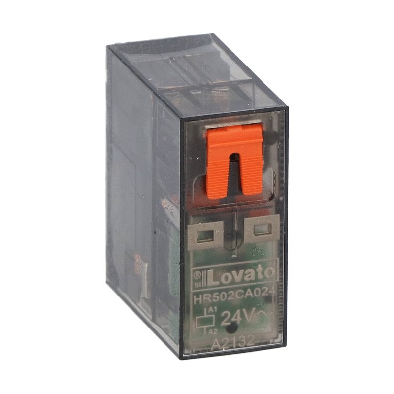 RELE MINIATURIZZATO 2 CONTATTI SCAMBIO 8A 24VAC CON LED INDICATORE STATO