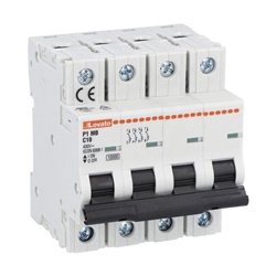 Interruttore magnetotermico 4 poli 32A caratteristica C 10kA protezione impianti elettrici