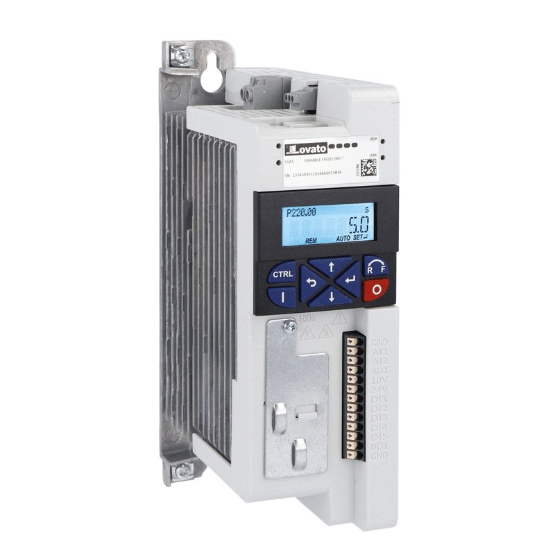 Inverter monofase 0,75 kW 240V con filtro EMC integrato per controllo velocità variabile
