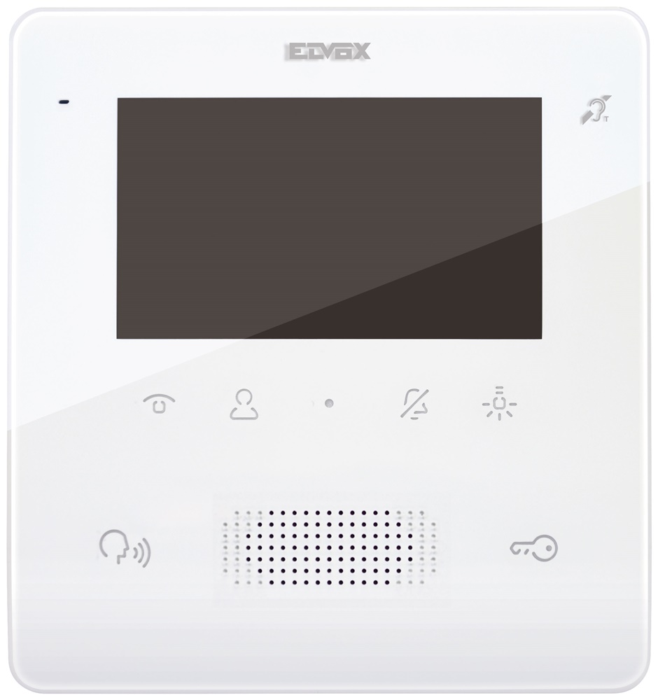 Videocitofono vivavoce TabFree 4,3 display LCD colore sistema Due Fili Plus bianco