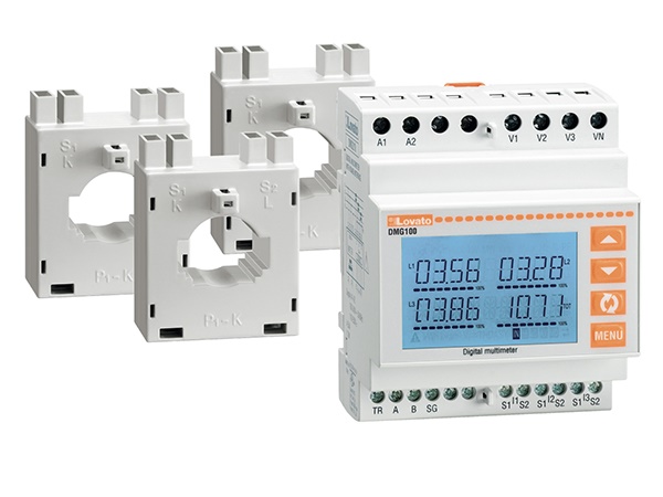 Multimetro DMG100 con 3 Trasformatori Corrente 250A per Cavi Ø23mm Kit Misura Elettrica