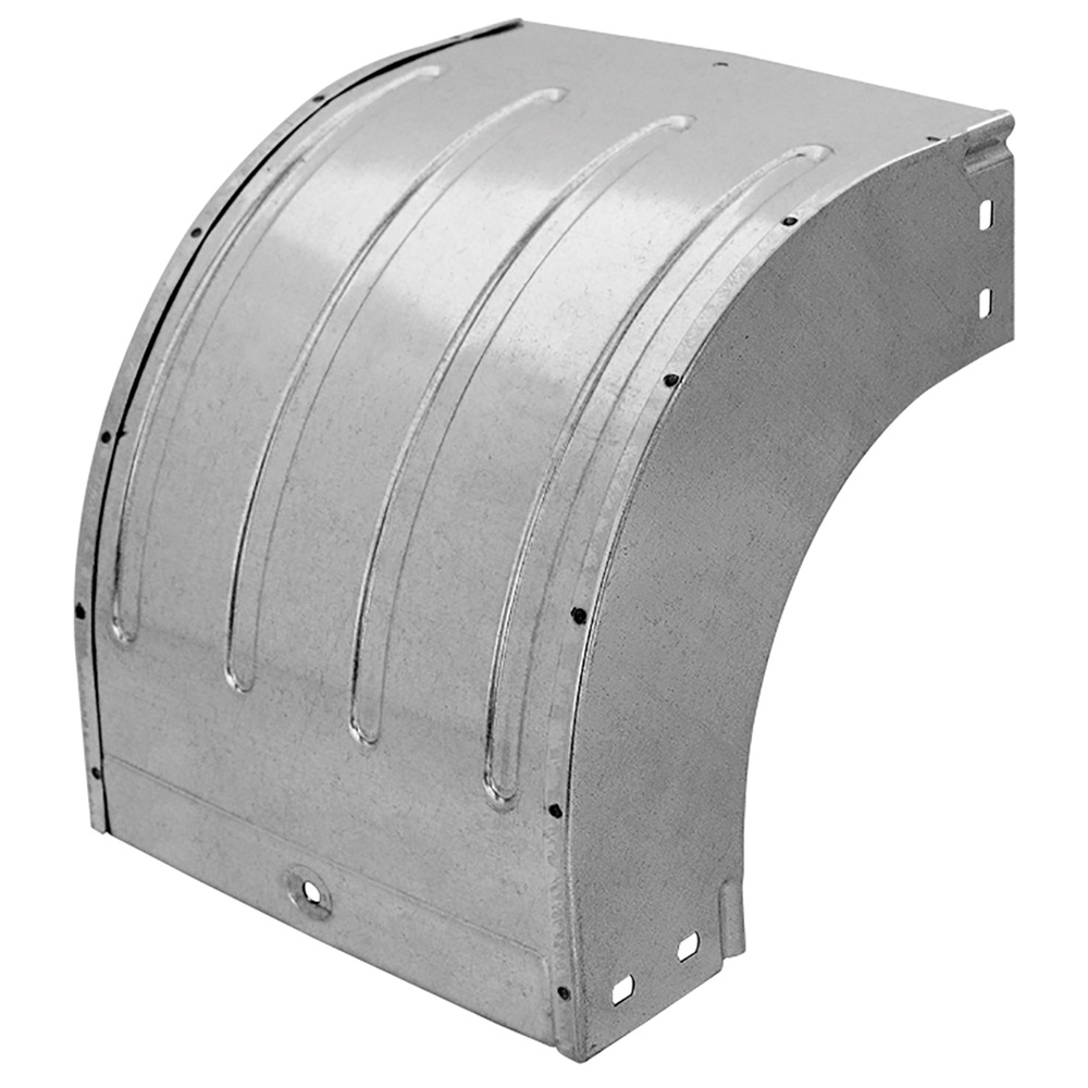 Curva inversione canalina elettrica 100x100 mm gestione cavi impianti elettrici