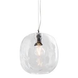 Lampada sospensione vetro cristallo trasparente E27 design elegante interni