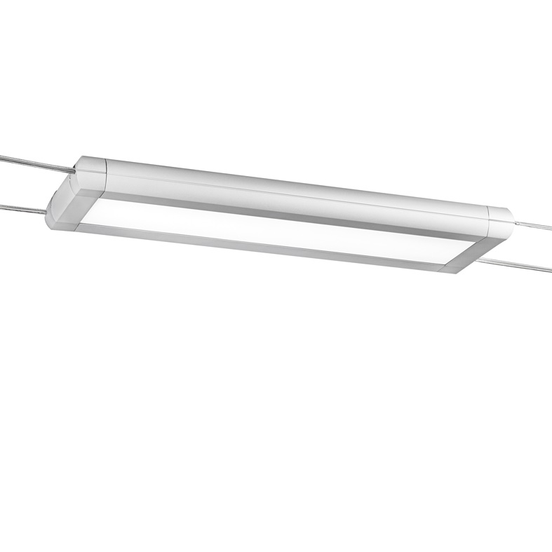 Sistema a tesata bianco LED 38W 3000K CRI80 illuminazione sospesa ambienti residenziali e commerciali