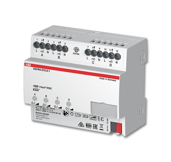 Dimmer LED 4 canali 4x210W controllo modulare illuminazione domotica residenziale e commerciale
