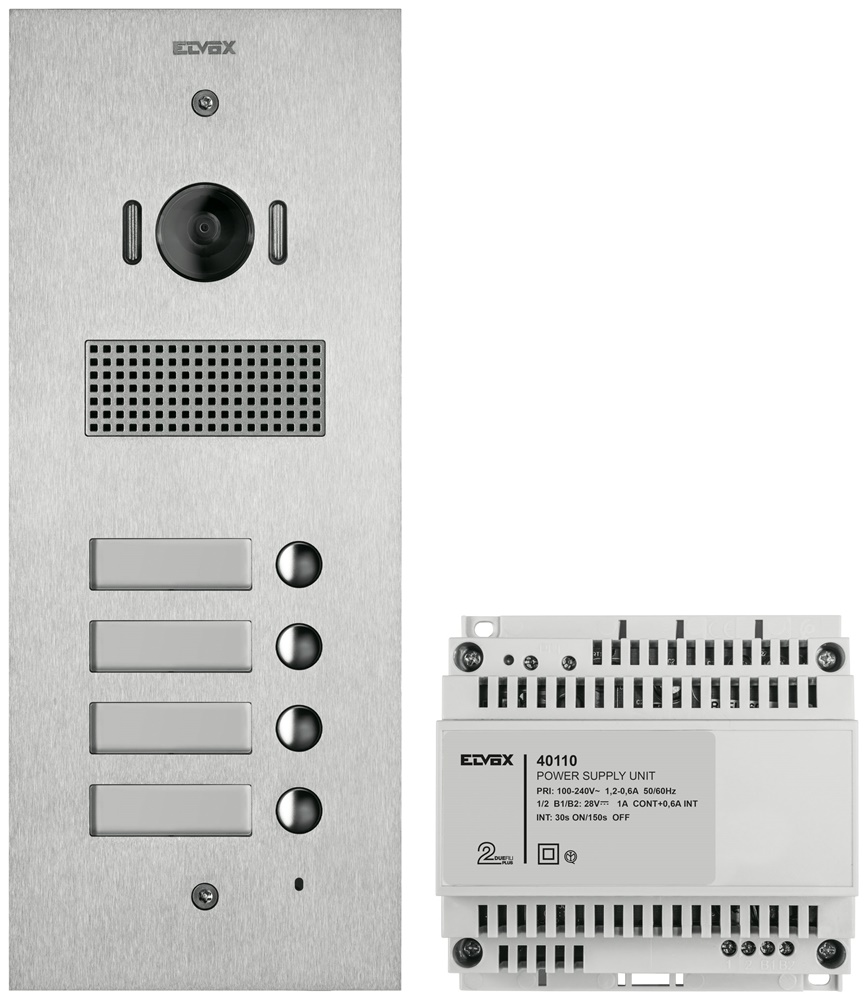 KIT STEELY 2F+ A/V 4 PULSANTI ACCIA