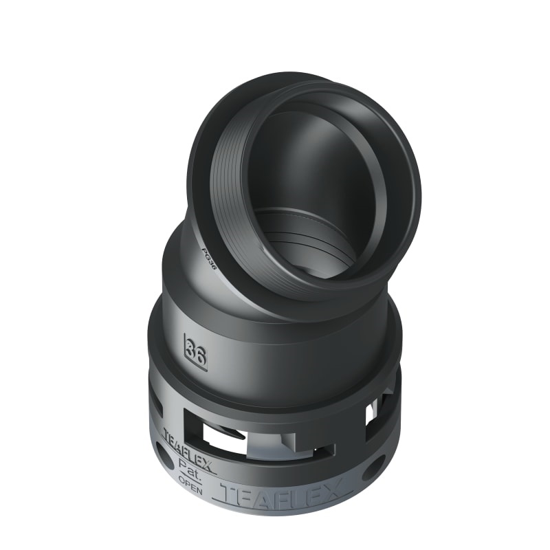 Curva 45°Ip66 Bf36 Pg36 Nero