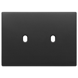 Placca 3 moduli doppio comando metallo grigio antracite Vintage per impianti elettrici