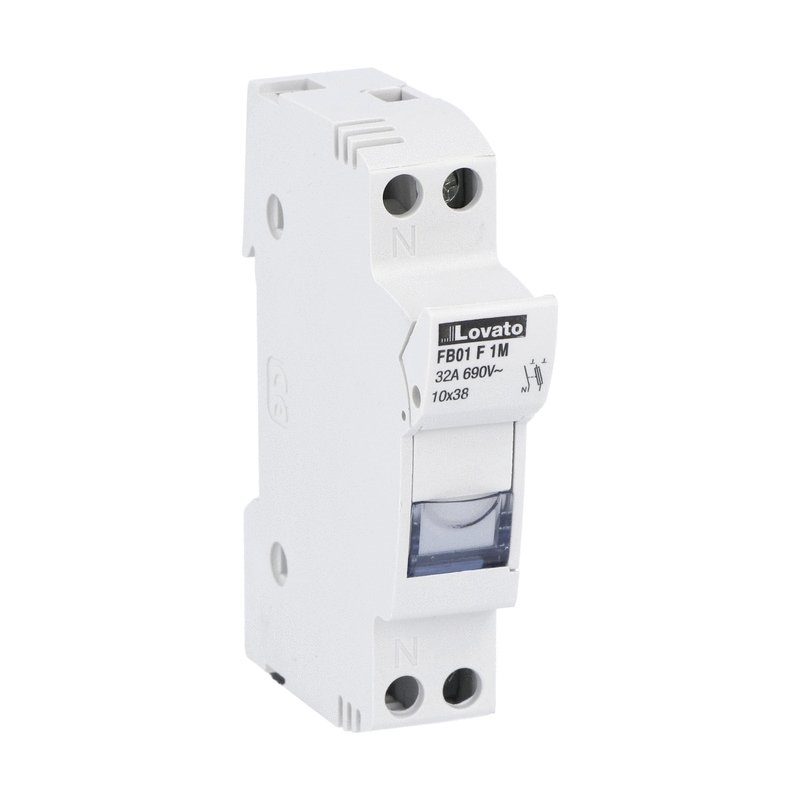 Portafusibili sezionatore 1P+N 10x38mm 32A 690VAC 1 modulo per fusibili