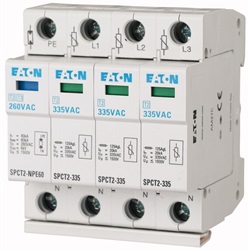 Scaricatore sovratensione inseribile 3 poli + neutro 335VAC 20kA Classe C/II