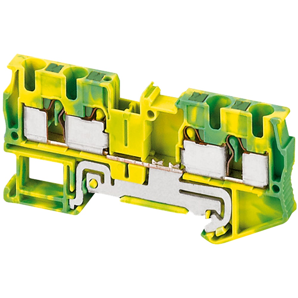 Morsetto Push-in, terra, 4pt, 4mm²