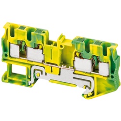 Morsetto Push-in, terra, 4pt, 4mm²