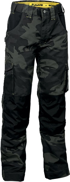 Pantaloni lavoro Adam camouflage taglio ergonomico tasche multiple protezione lombare ambienti interni