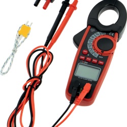 Pinza amperometrica con display LCD ergonomica per installatori elettrici e controllo consumi energia