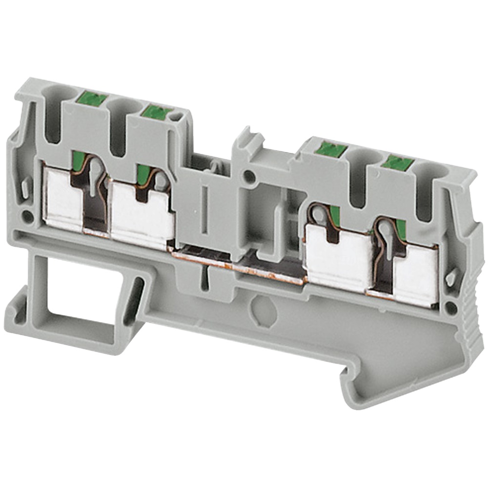 Morsetto Push-in, 4pt, 2,5mm², grigio