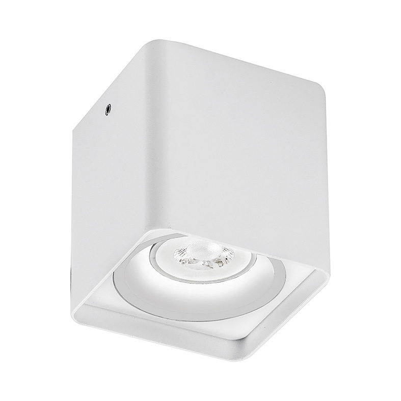 Downlight plafone quadrato bianco GU10 IP54 per esterni plafoniera LED resistente UV