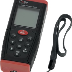 Telemetro digitale resistente IP54 con tasto programmabile e cronologia 20 misure, per misurazioni precise fino a 50 metri in ambienti professionali e domestici