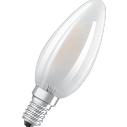 LAMPADINA CLASSICA A CANDELA  LED PCLB40 4W/827 230VGLFR E14 FS1