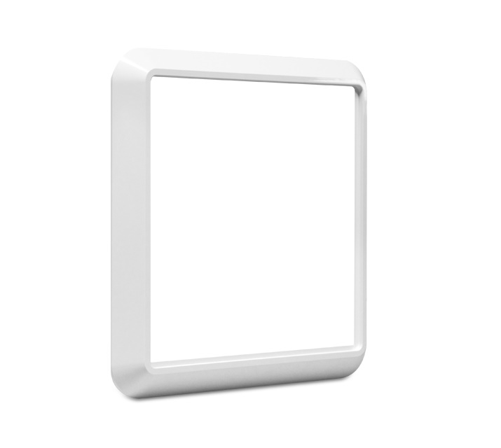 Cornice distanziale plastica bianca per muro