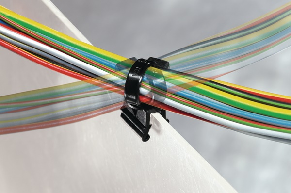 Fascetta fissaggio bordo lamiera 1-3 mm con morsetto metallico doppia molla per cablaggio industriale e automotive