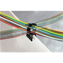 Fascetta fissaggio bordo lamiera 1-3 mm con morsetto metallico doppia molla per cablaggio industriale e automotive