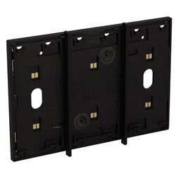 Frame elettrificato 3 moduli nero per comandi digitali installazione domestica e professionale