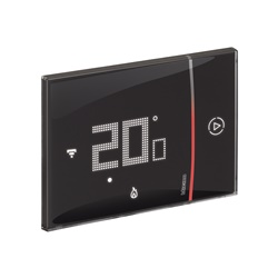 Termostato incasso smart Wi-Fi nero controllo riscaldamento raffrescamento ambienti residenziali e commerciali