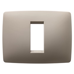 Placca civile ONE 1 modulo colore canapa resistente urti e tempo