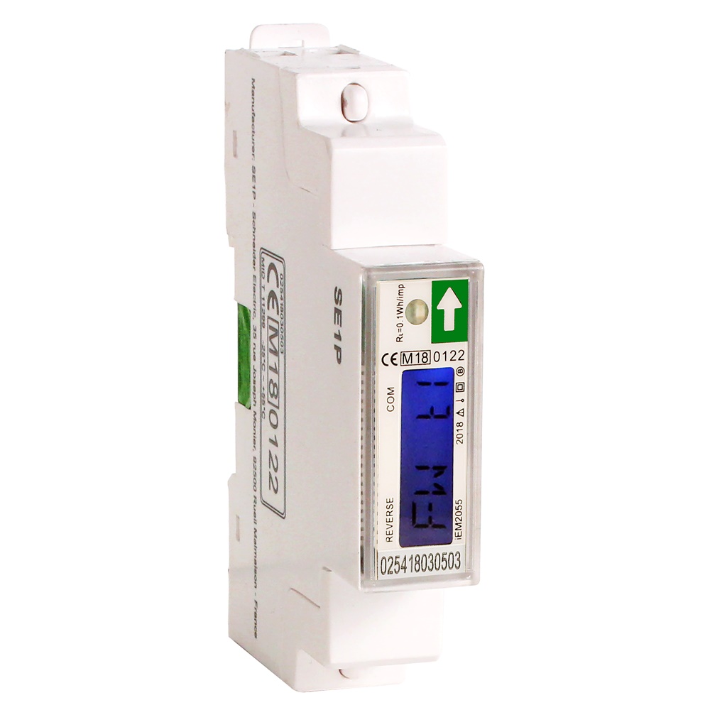 Contatore energia monofase iEM2050 45A Modbus per monitoraggio consumi elettrici industriali e civili