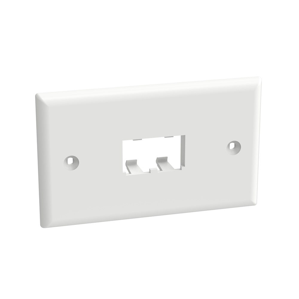 FACEPLATE,2PT,SGL.GANG,HORZ,WH,EA