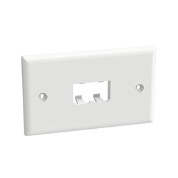 FACEPLATE,2PT,SGL.GANG,HORZ,WH,EA