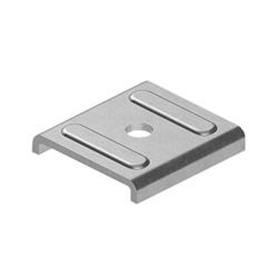 Piastrina elettro zincata foro 10,5 mm acciaio resistente per installazioni elettriche