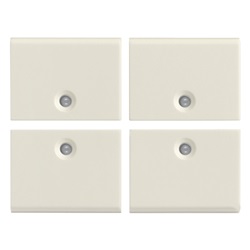 Quattro mezzi tasti 1M neutri bianco