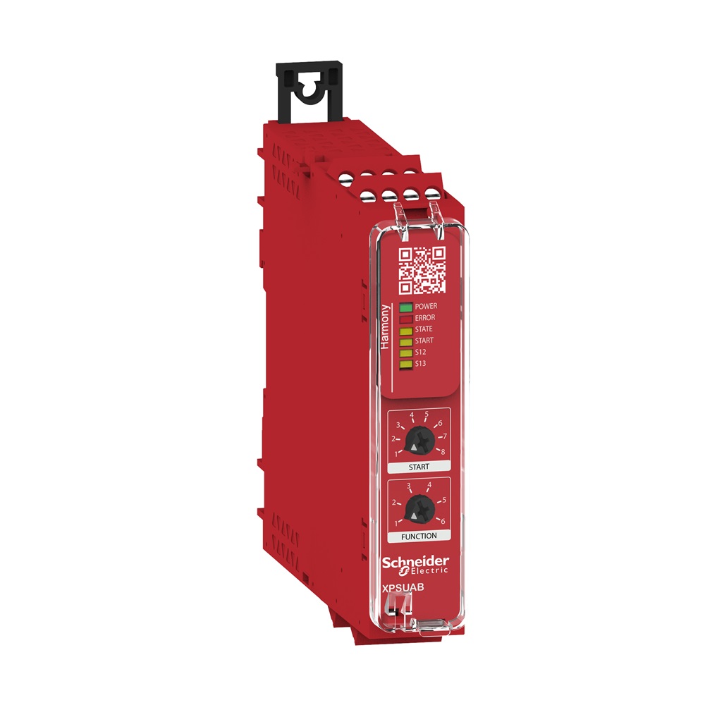 Modulo sicurezza Cat.1  NC/NC, NO/NC libero da potenz. e PNP/PNP 24V m.vite