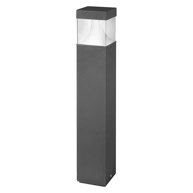 Paletto LED esterno 9W IP54 alluminio resistente giardini vialetti antracite