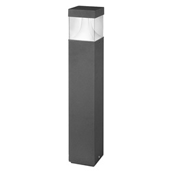 Paletto LED esterno 9W IP54 alluminio resistente giardini vialetti antracite