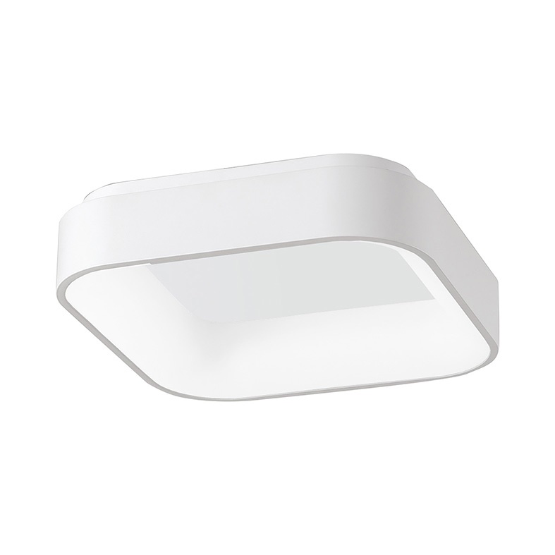 Plafoniera quadrata LED 36W 3000K bianca design moderno ambienti residenziali e commerciali