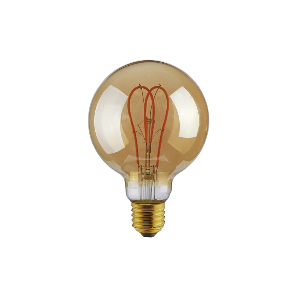 Lampadina LED E27 8W 2200K 360° finitura oro per ambienti interni decorativi