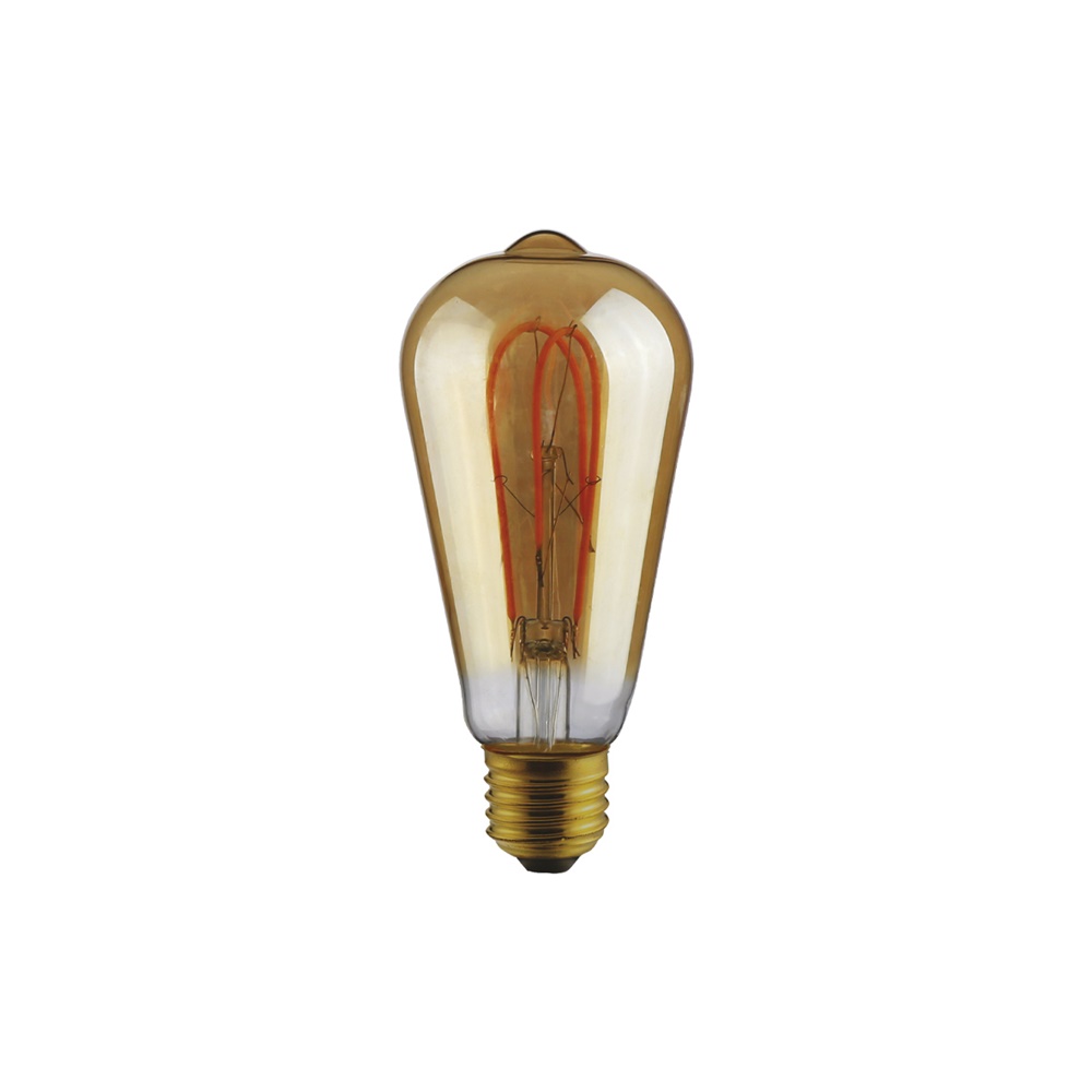Lampadina LED dimmerabile E27 8W luce calda 2200K vetro oro design elegante uso interno ed esterno